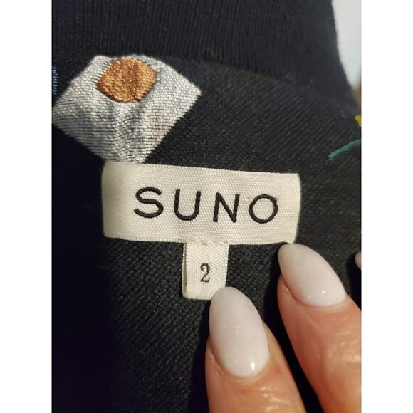 Suno Wool Blend Embroidered Full Zip Jacket size 2/ Medium - Picture 6 of 9